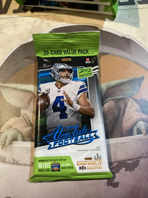 2020 Panini Absolute Football NFL Sealed Value Fat Pack QTY