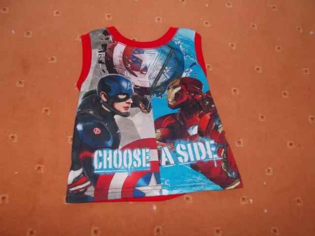 Tolles Kinder Marvel-Shirt "Iron Man / Captain America" CIVIL WAR / WIE NEU /TOP