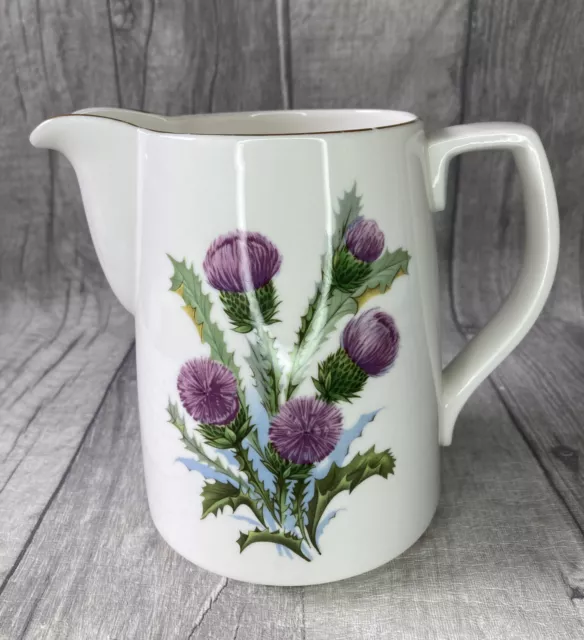 Royal Vale large ceramic jug - thistle design