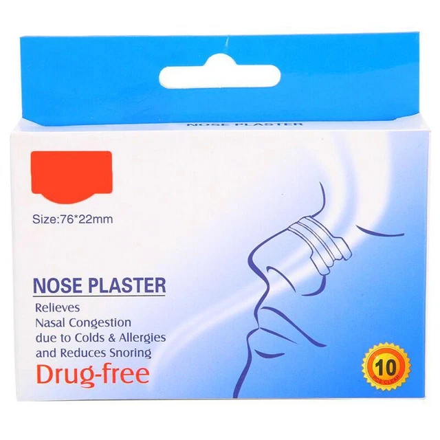 10 tiras nasales parche para la nariz ayuda para dormir congestión BGS