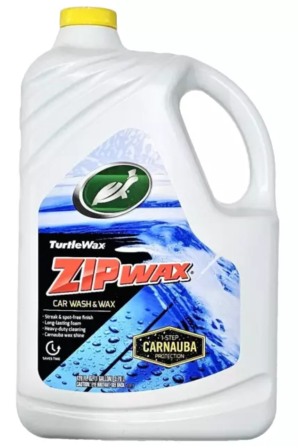 Vintage Tin Zip Wax Car Wash Can Car Graphics Turtle Wax Logo Made in  Canada