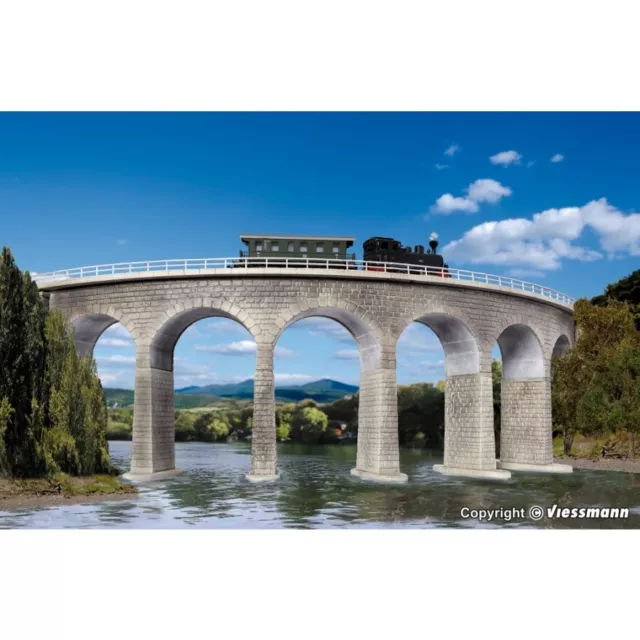 Kibri N/Z 37665 - Albula-Viadukt mit Eisbrecherfundamenten, gebogen Neuware