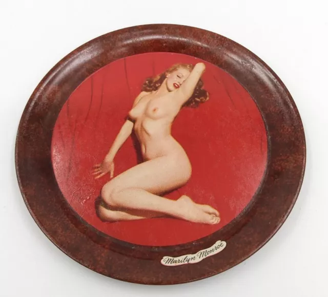 1950's, Marilyn Monroe  Metal Coaster  (Scarce / Vintage)