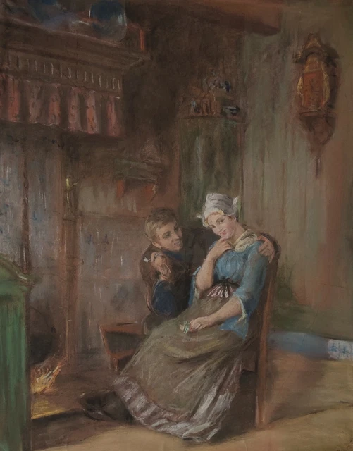 Dibujo Interieur Amantes Karl Emil Mosquito 1847-1923