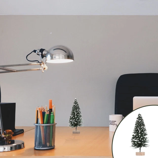Albero di Natale Decorazioni Natale Mini Alberi Sisal Miniatura Legno Verde