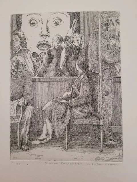 Véronique JORDAN-ROMAN (1943-1991) eau forte ? Lithographie numérotée et signee 3