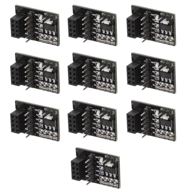 10PCS 3.3V 8Pin NRF24L01+ Wireless Module Pinboard Socket Adapter Module Boa GF0