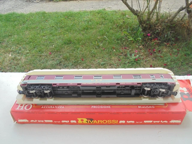 Voiture Lits DSG HO Fleischmann - Modèle Train échelle HO Occasion Gris Et Rouge