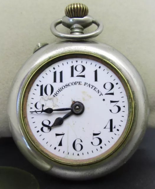 Montre Gousset Ancienne HOROSCOPE PATENT Mécanique Old Pocket Watch