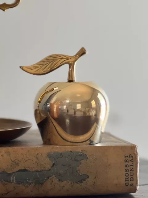 Vintage Solid Brass Apple Bell with Clapper Made In India