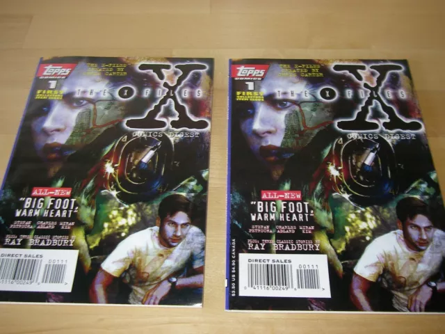 The X-Files Comics Digest #1 1995, lot of 2 Topps comic, vf