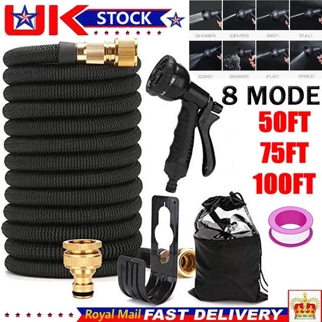 HEAVY DUTY EXPANDABLE Garden Hose Pipe Spray Gun Flexible Expanding