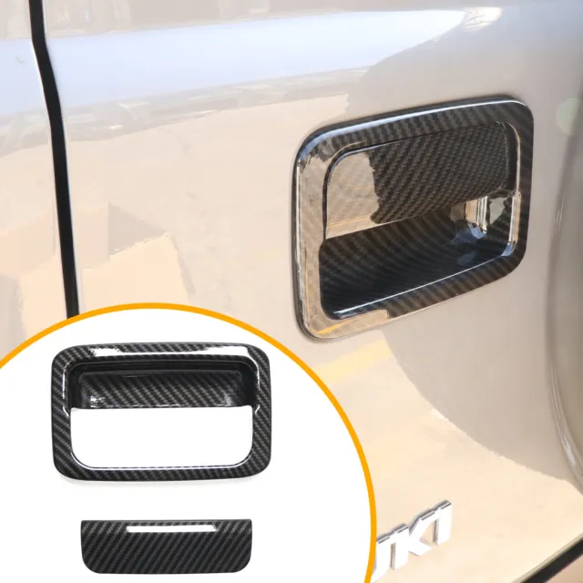 2PCS ABS Black Rear Door Handle Bowl Cover Accessories For Suzuki Jimny 2019+
