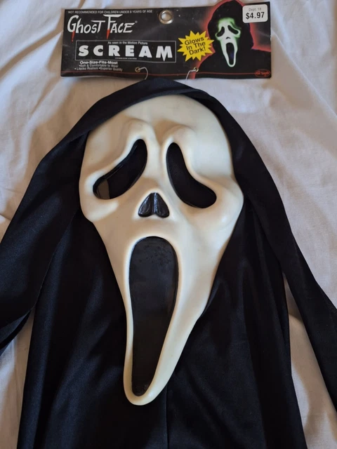 Vintage Scream Ghost Face Mask EU Tagged Exclusive Wal*Mart Tag Variant Rare