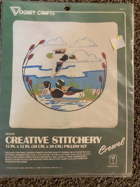 Kit de imágenes creativas de costura vintage Vogart Crafts #2511 - Ducks - 1982