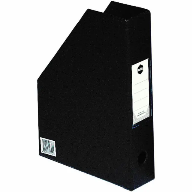 NEW 12x Marbig Magazine Paper Document File Stand Holder A4 PVC Black BULK