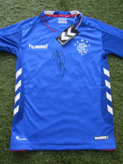 Mark Hateley Hand Signed Rangers Football Shirt AFTAL COA at 's  Sports Collectibles Store
