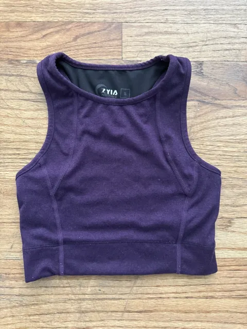 ZYIA Active Girls Crop Bra Top Size Small Purple