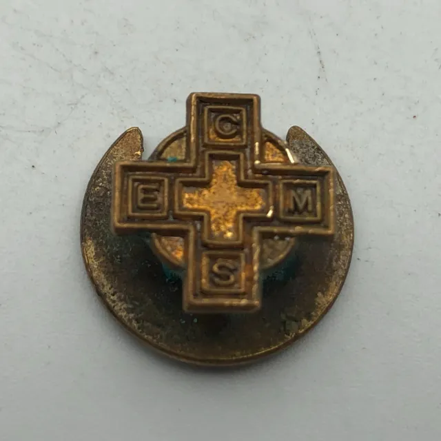 CEMS Botón de Solapa Cruzada Tachuela Iglesia de Inglaterra Sociedad para Hombres De Colección Antiguo