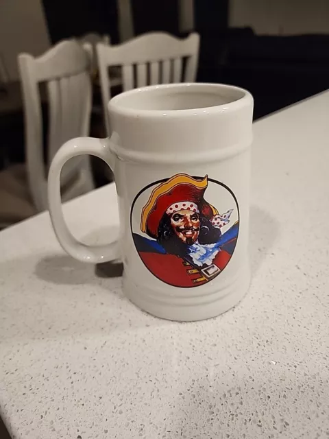 Vintage Captain Morgan Mug Beer Stein Tankard Spiced Rum Cup Ceramic Pirate