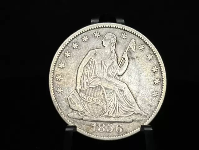 1856 O - Seated Liberty Silver Fifty 50C Half Dollar Coin