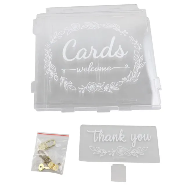 Boda: caja de tarjetas, decoración, alcancía, sobres (grandes)