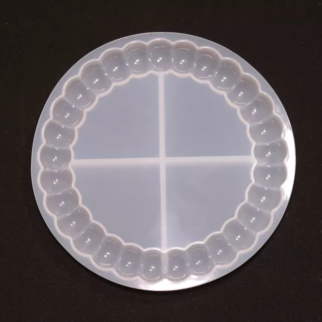 Silikonform Bubbles Untersetzer Kerzenteller Gießform Rund für Raysin ca. 13 cm