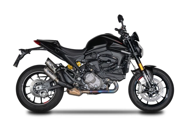 Ducati Monster 937 Spark Exhaust  Full System Carbon Tips Titanium + Link Pipes