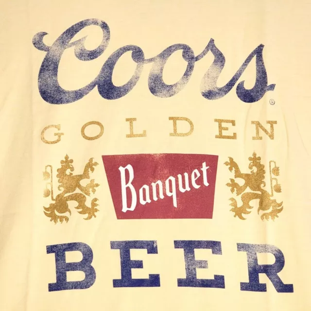 Lucky Brand COORS Shirt ADULT EXTRA LARGE XL YELLOW BANQUET BEER Mens CASUAL NWT