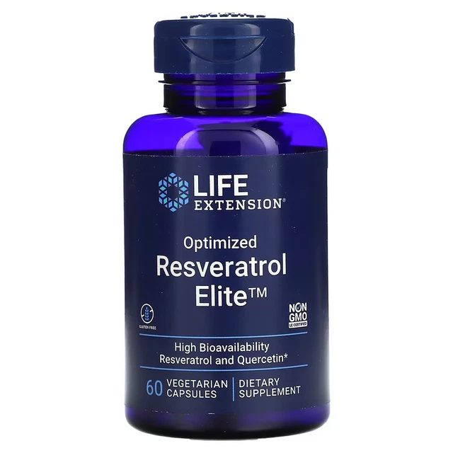 LIFE EXTENSION Optimized Resveratrol Elite 60 Veg Caps Exp Aug