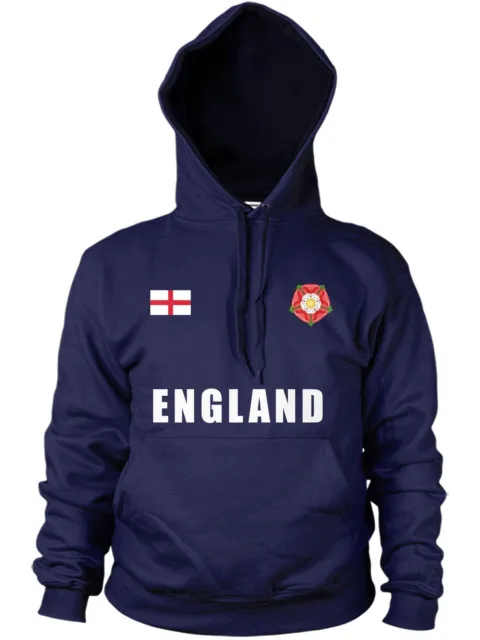 England St Georges Flag Badge Hoody Rose Rugby Hoodie Football 6 Nations World
