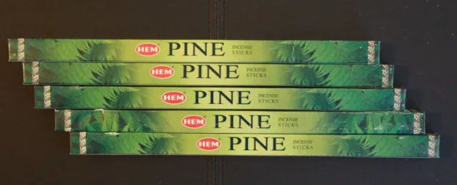 40 Sticks 5x 8g Boxes PINE Tree Natural Incense Fragrance Insence Bulk Packs HEM