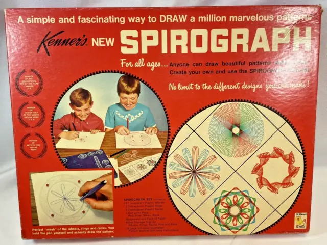 1967 Kenner's Spirograph Drawing Set Vintage Classic, Blue Tray- COMPLETE