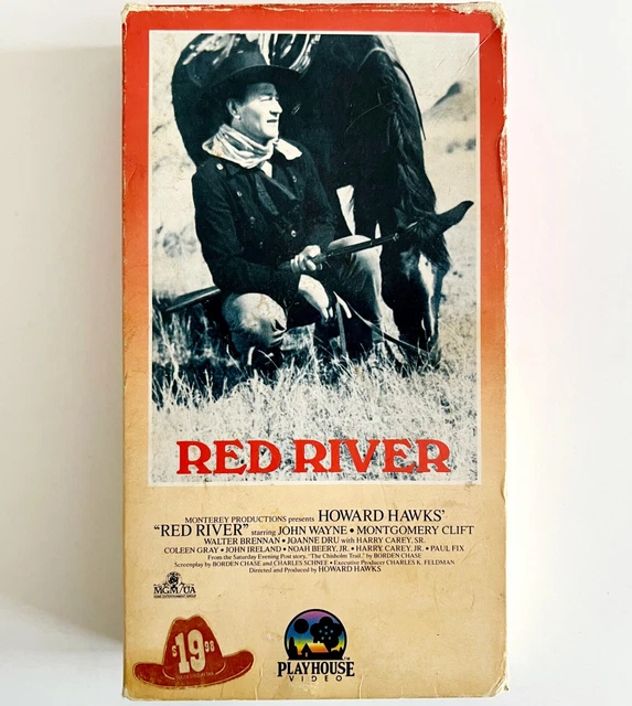 RED RIVER VINTAGE VHS John Wayne Drama Adventure Western 1975 VHSBX10 £ ...