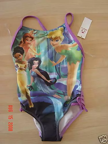 Disney Store Girls Tinkerbell & Fairies Swimsuit Size 2