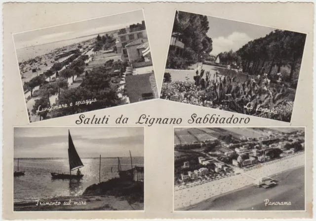 Saluti Da Lignano Sabbiadoro - Vedutine (Udine) 1956