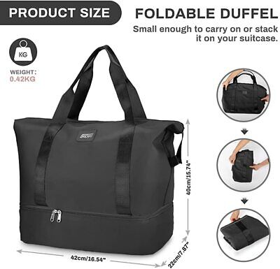 36L Men Women Duffle Tote Bag Gym Travel Overnight Weekend Bag Carry Luggage Pro