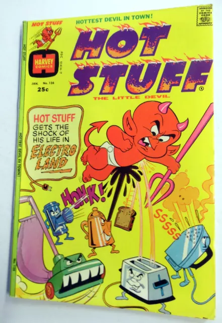 HOT STUFF The Little Devil Comic BOOK January 1975  #126 Harvey COMICS VG- 3.5