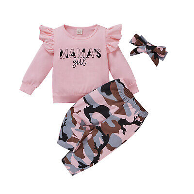 Newborn Baby Girl Clothes Floral  Shirt Tops Pants Toddler Outfits Set Tracksuit