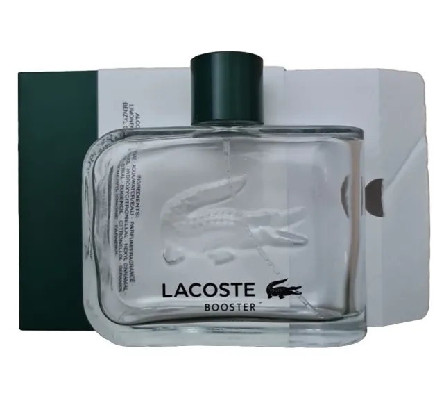 Bouteille Flacon VIDE eau de toilette parfum Lacoste Booster 125 ml + emballage