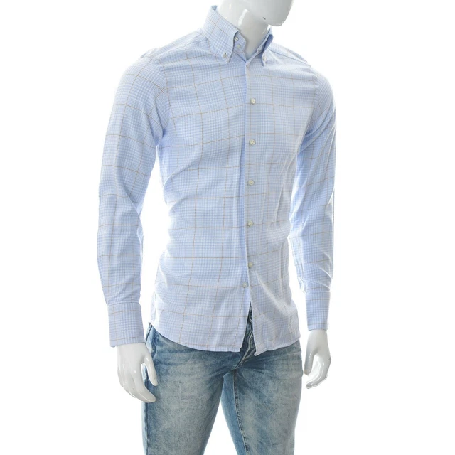 Chemise à carreaux homme - Marque Fictif - Taille M - Bleu/Bordeaux - Très bon état - Vêtements