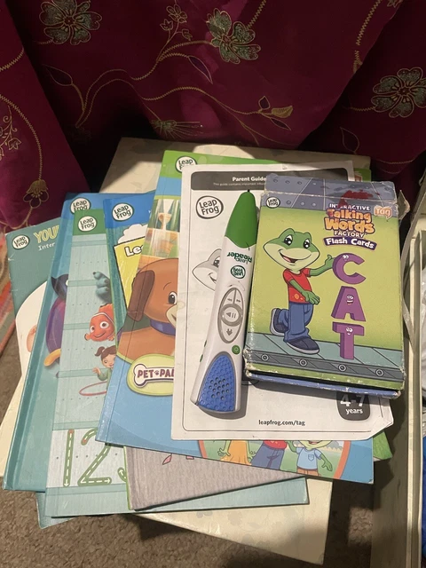 LEAPFROG TAG READER pen, lead, Interactive World Map, Human Body, Books ...