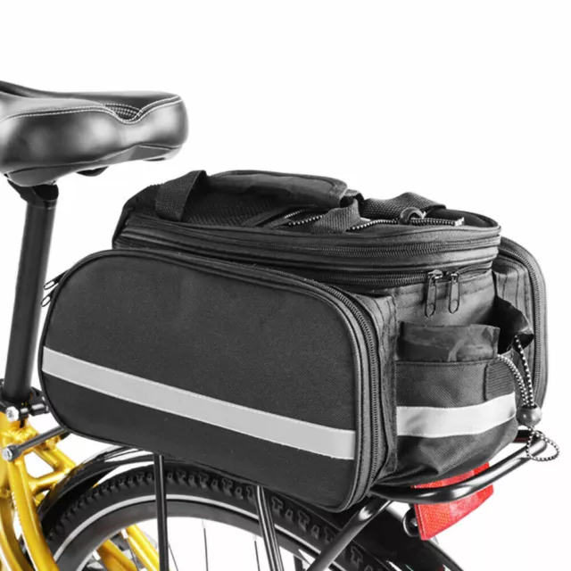 Bike Bicycle Rear Rack Pannier Bags Back Waterproof Seat Box Saddle Carry Bag