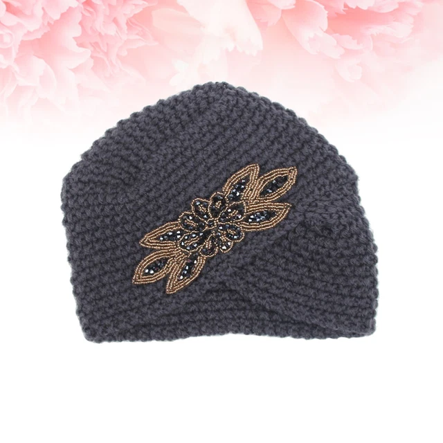 Cappello berretto autunnale borchie con diamanti taglia libera lavorato a maglia cappello indiano