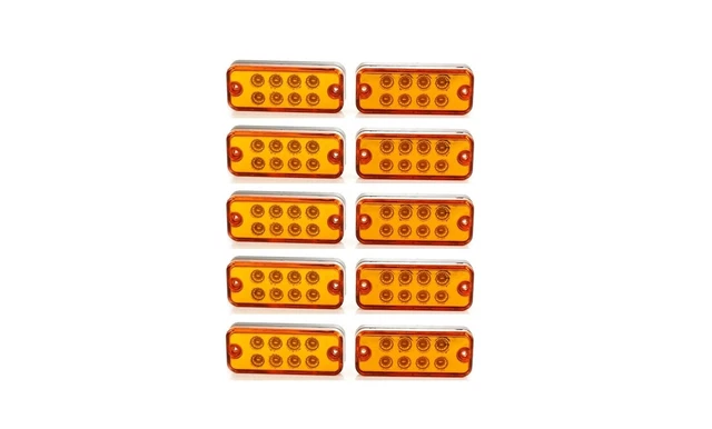 8x 12v Orange 8 LED Umriss Seite Marker Lichter Anhänger Fahrwerk für DAF Volvo