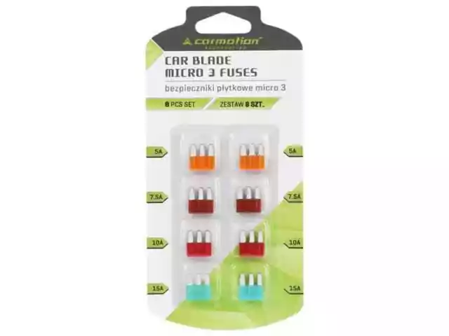 Assurance Micro 3 Fusible Prises Enfichables 5A Jusqu'À 15A Voiture Vélo