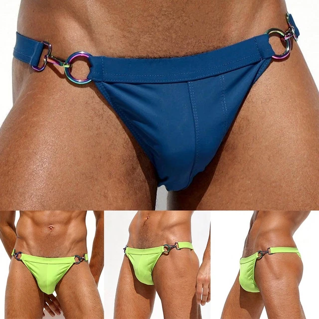 Slip De Natation Taille Basse Pour Hommes – Polyamide – Uni – Neuf Avec étiquettes