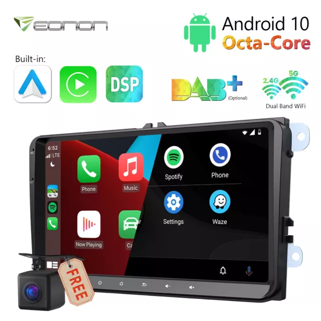 Android 10 8Kern 9" Autoradio GPS DSP DAB+ für VW Golf 5 PLUS Touran Polo Tiguan