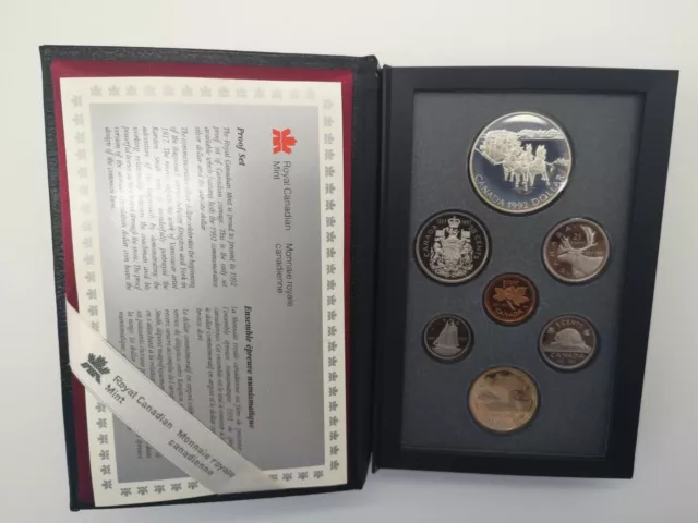 Kanada 1992 " Postkutsche " Kursmünzen Satz PP Silber 7 Werte inkl. Wildgans