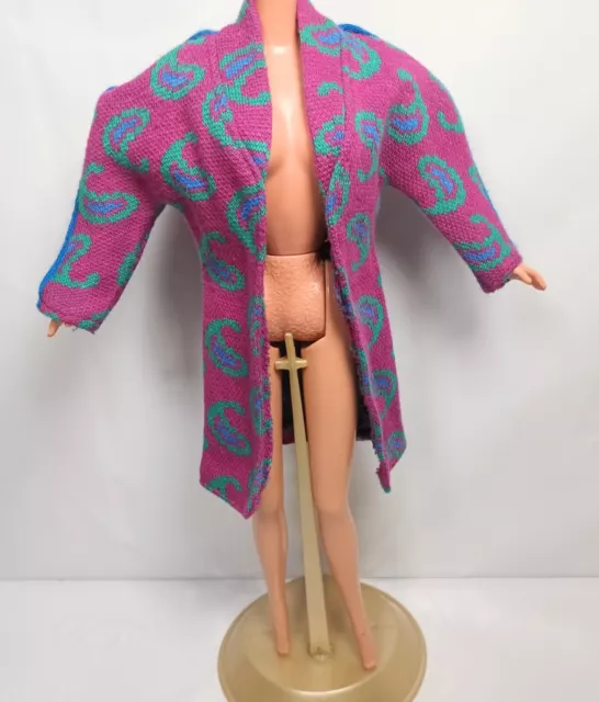 Vtg 1987 Barbie Sweater Soft Fashion #4481 Paisley Sweater Coat